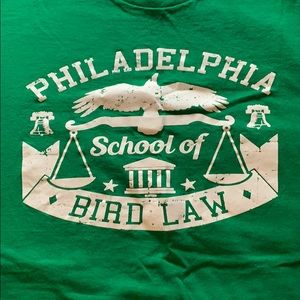 Green “It’s Always Sunny in Philadelphia” t-shirt.